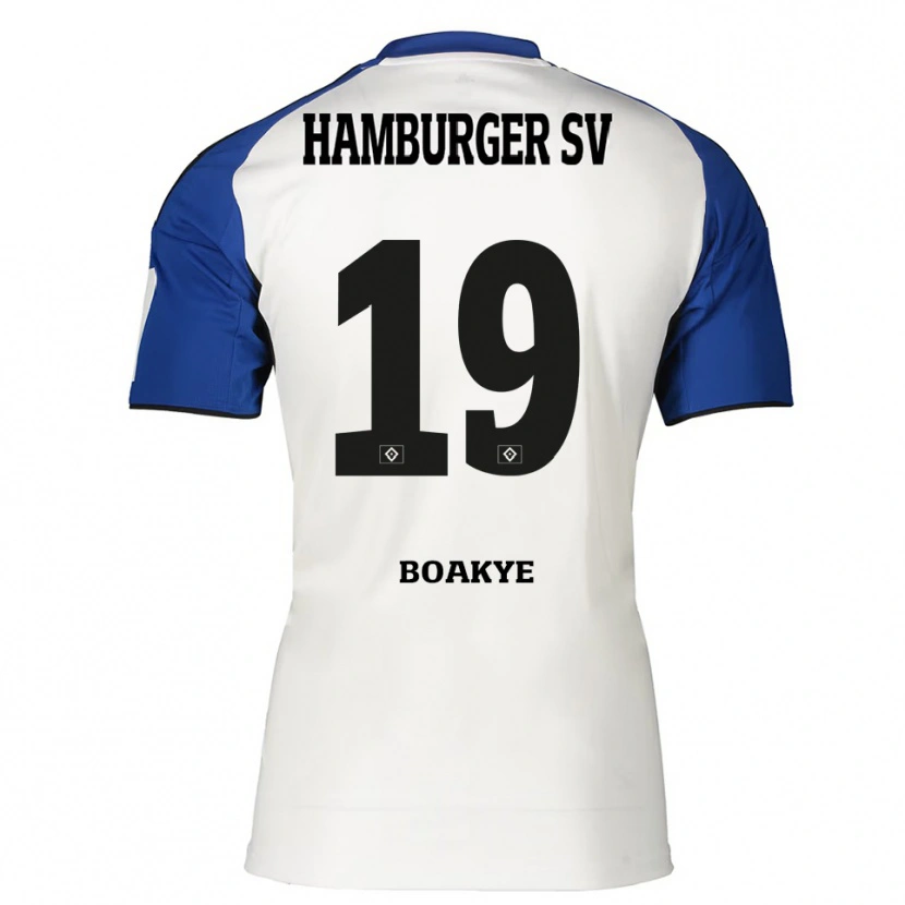 Danxen Herren Jeremiah Boakye #19 Weiß Blau Heimtrikot Trikot 2025/26 T-Shirt