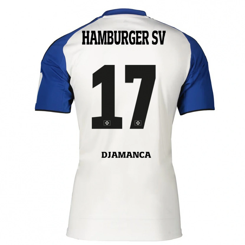 Danxen Herren Ismaila Djamanca #17 Weiß Blau Heimtrikot Trikot 2025/26 T-Shirt