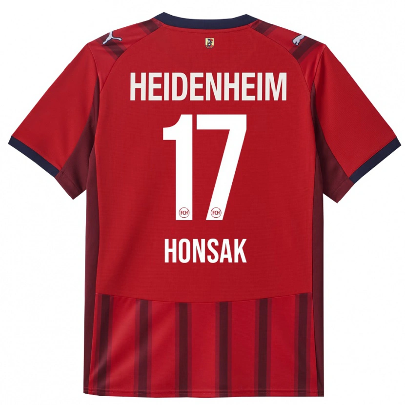 Danxen Herren Mathias Honsak #17 Rot Marineblau Heimtrikot Trikot 2025/26 T-Shirt