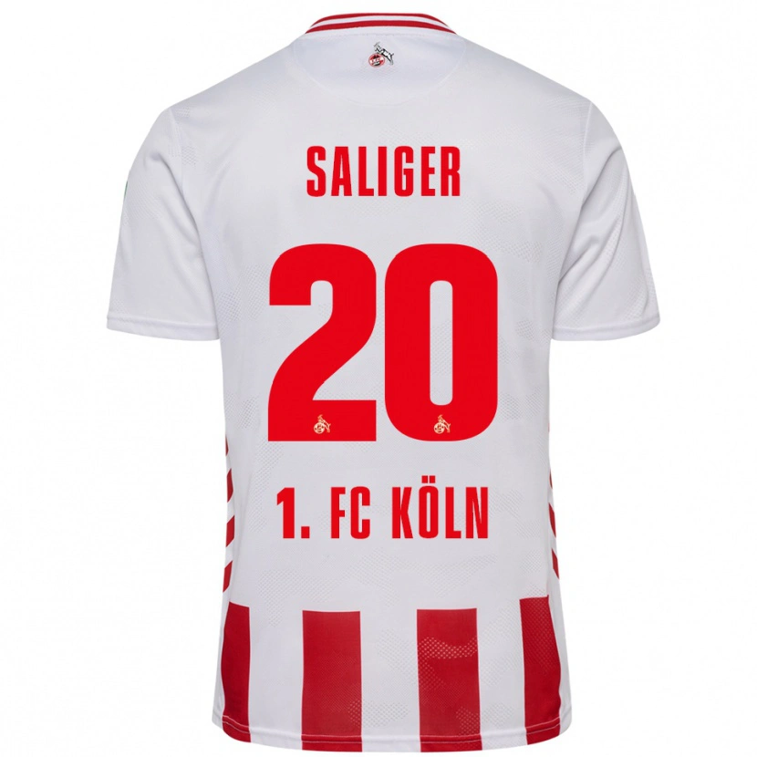 Danxen Herren Jonas Saliger #20 Weiß Rot Heimtrikot Trikot 2025/26 T-Shirt