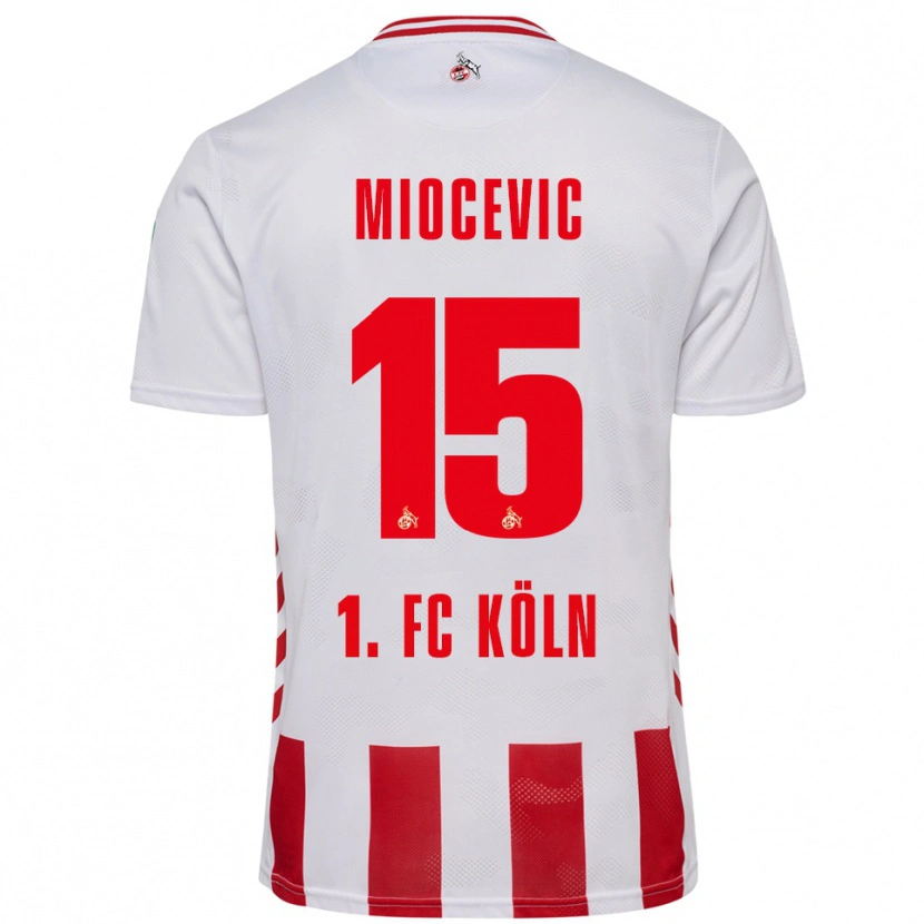 Danxen Herren Gabriel Miocevic #15 Weiß Rot Heimtrikot Trikot 2025/26 T-Shirt