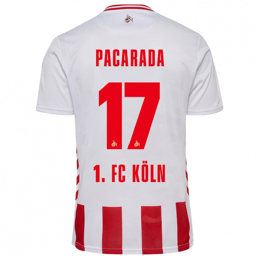 Danxen Herren Leart Paçarada #17 Weiß Rot Heimtrikot Trikot 2025/26 T-Shirt