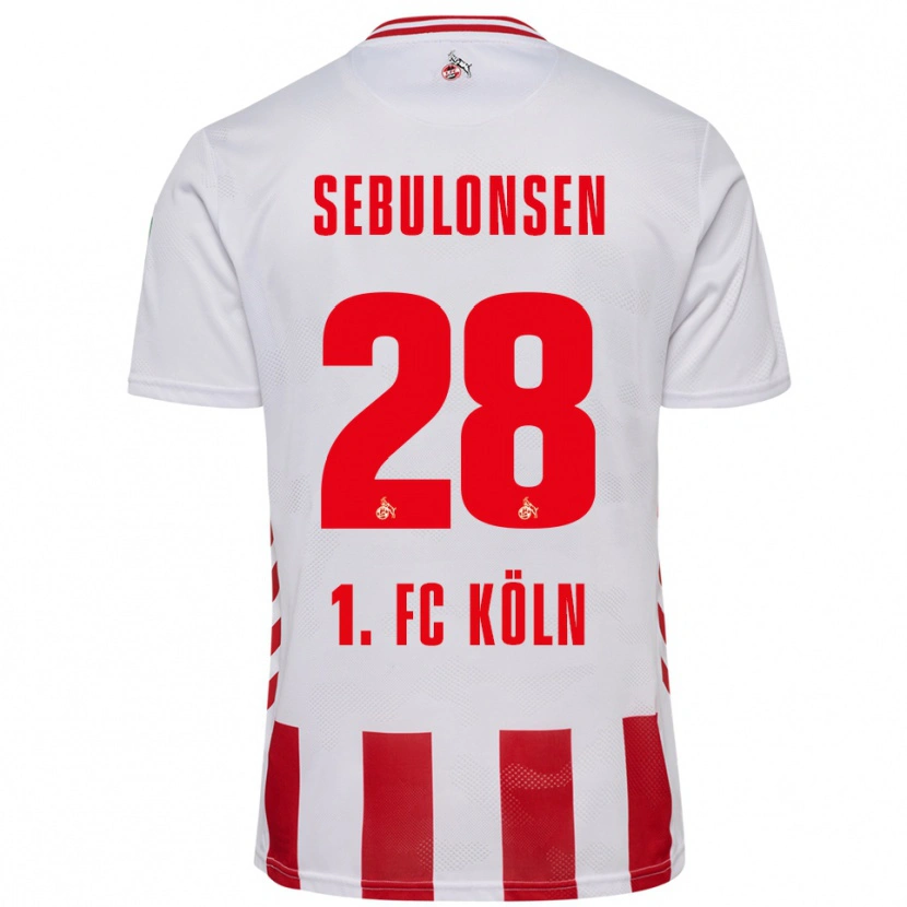 Danxen Herren Sebastian Sebulonsen #28 Weiß Rot Heimtrikot Trikot 2025/26 T-Shirt