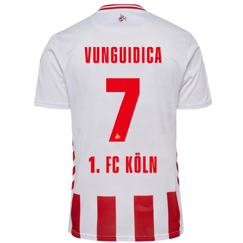 Danxen Herren Exaouse Vunguidica #7 Weiß Rot Heimtrikot Trikot 2025/26 T-Shirt
