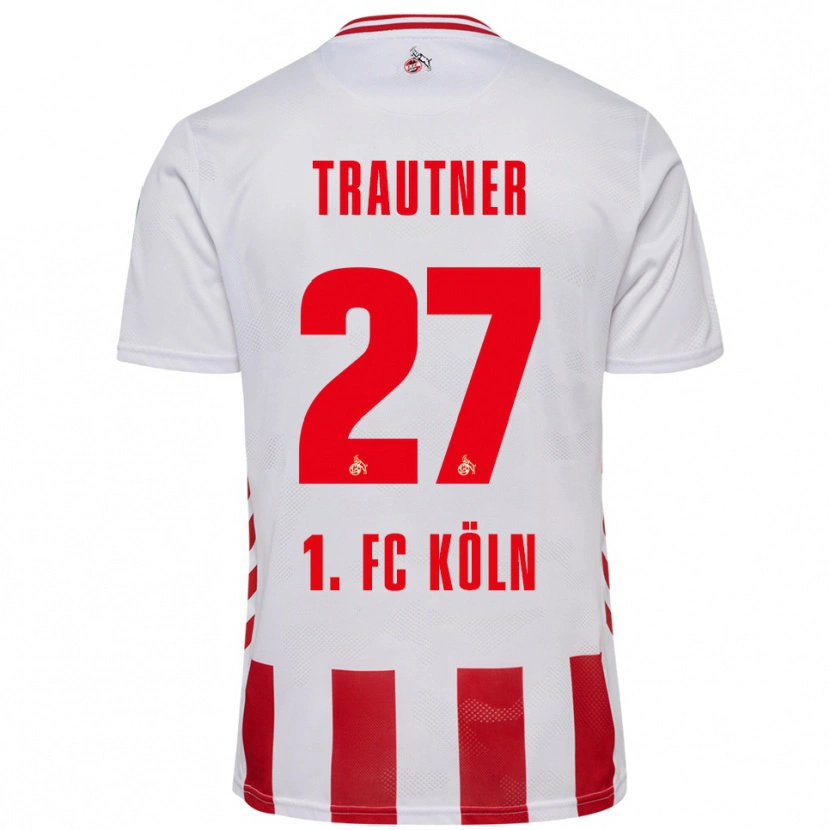 Danxen Herren Tobias Trautner #27 Weiß Rot Heimtrikot Trikot 2025/26 T-Shirt