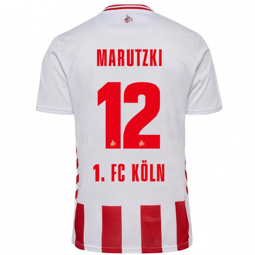 Danxen Herren Mikolaj Marutzki #12 Weiß Rot Heimtrikot Trikot 2025/26 T-Shirt