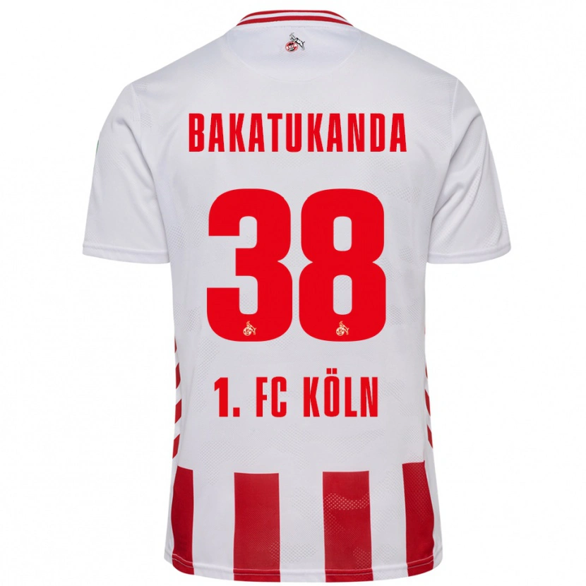 Danxen Herren Elias Bakatukanda #38 Weiß Rot Heimtrikot Trikot 2025/26 T-Shirt