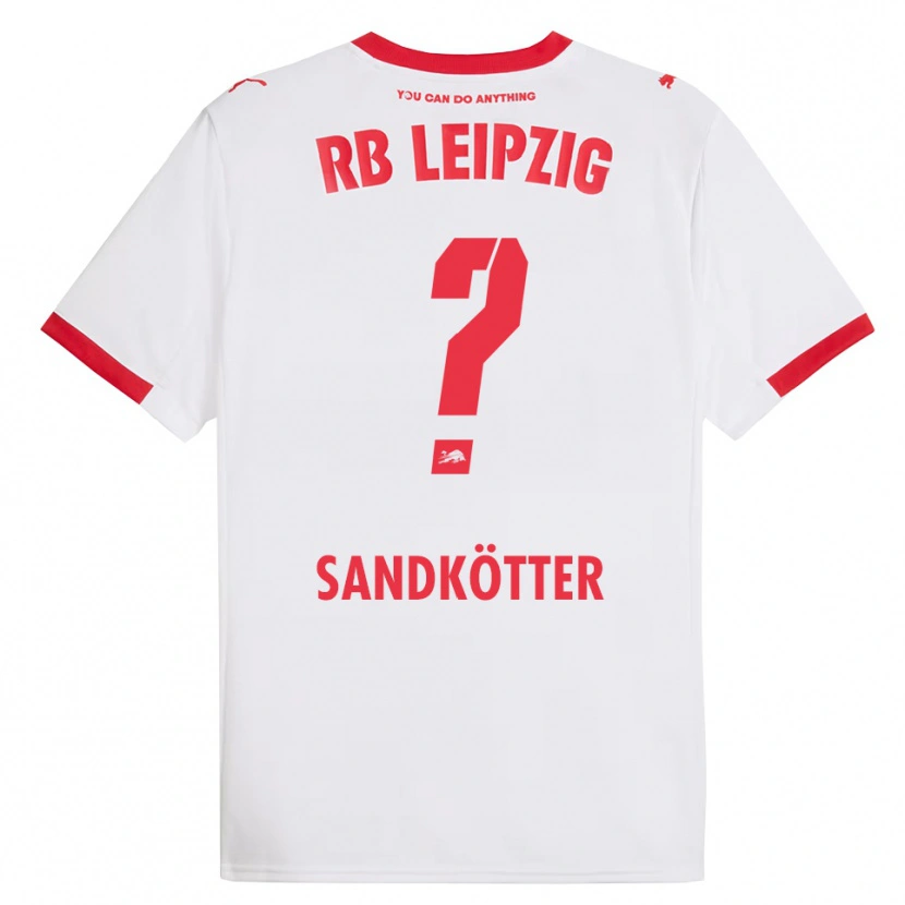 Danxen Herren Constantin Sandkötter #0 Weiß Rot Heimtrikot Trikot 2025/26 T-Shirt