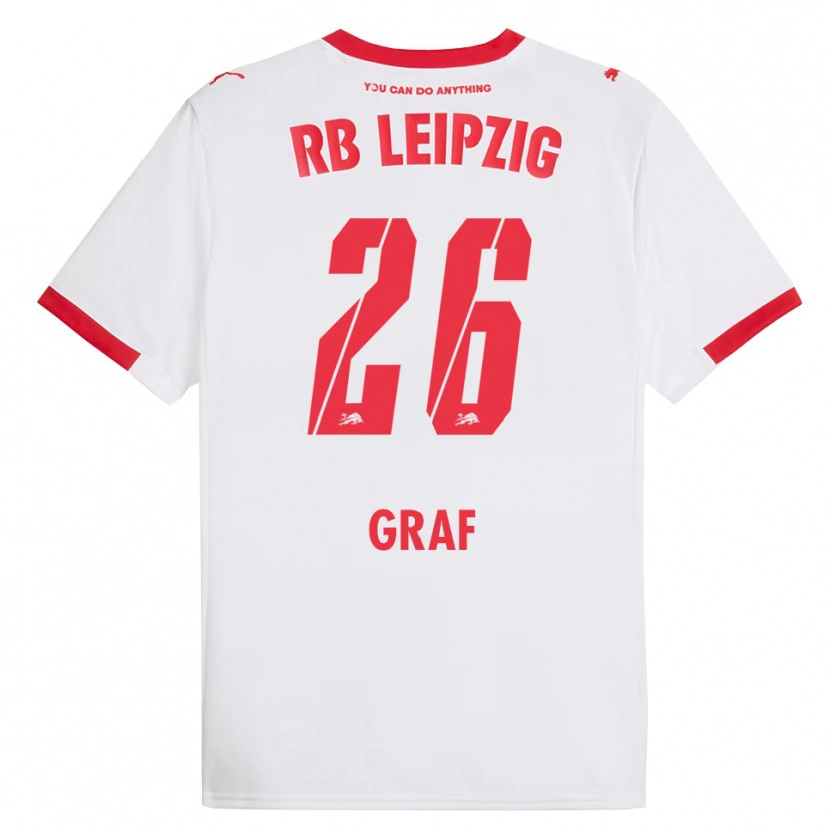 Danxen Herren Luca Maria Graf #26 Weiß Rot Heimtrikot Trikot 2025/26 T-Shirt