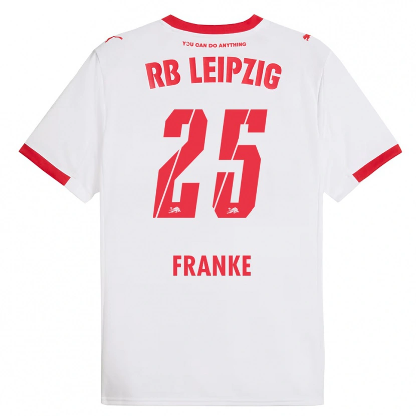 Danxen Herren Lenny Franke #25 Weiß Rot Heimtrikot Trikot 2025/26 T-Shirt