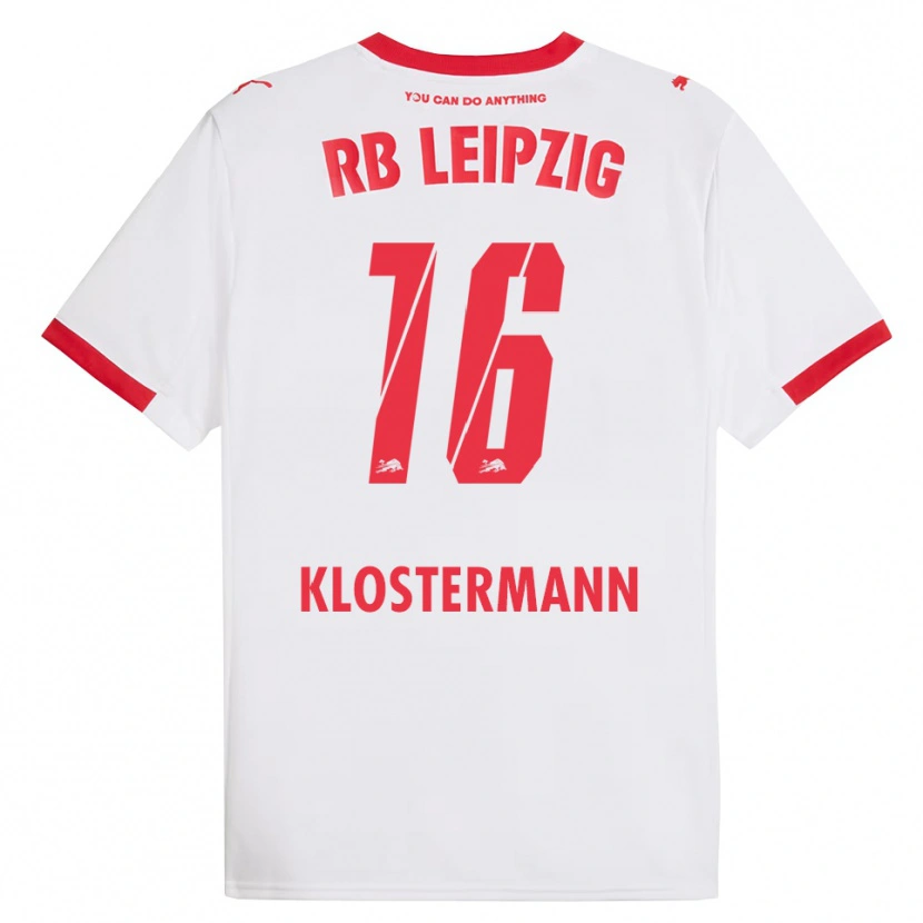 Danxen Herren Lukas Klostermann #16 Weiß Rot Heimtrikot Trikot 2025/26 T-Shirt