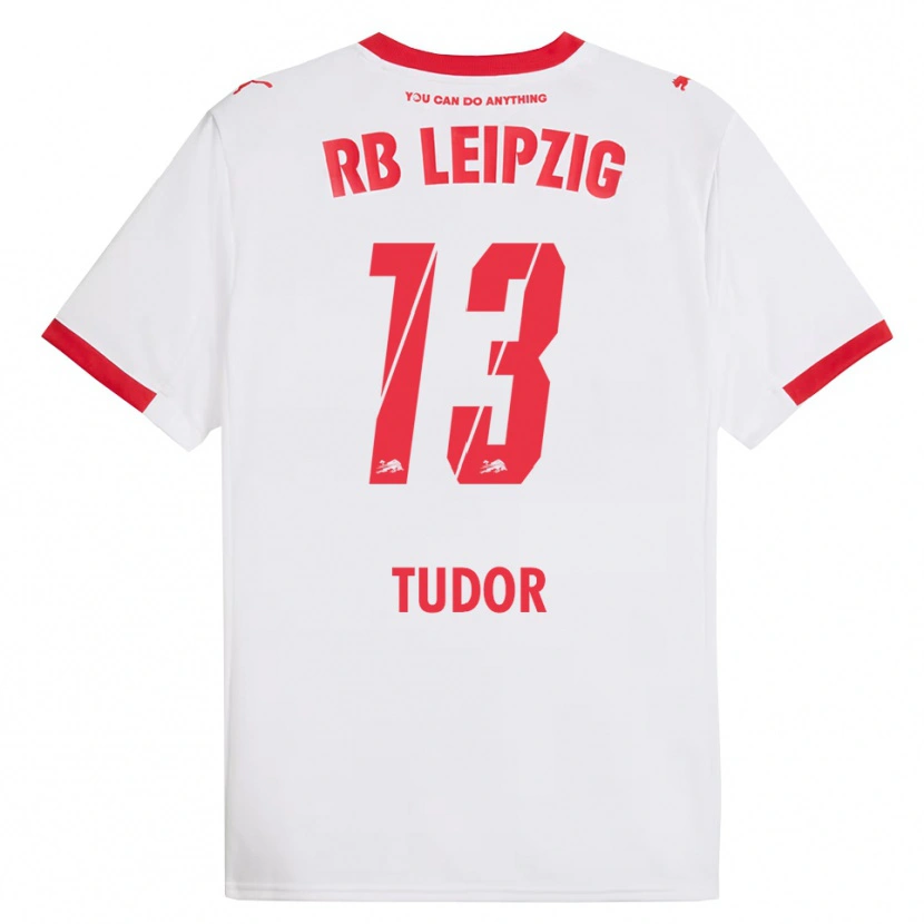 Danxen Herren Aaron Tudor #13 Weiß Rot Heimtrikot Trikot 2025/26 T-Shirt