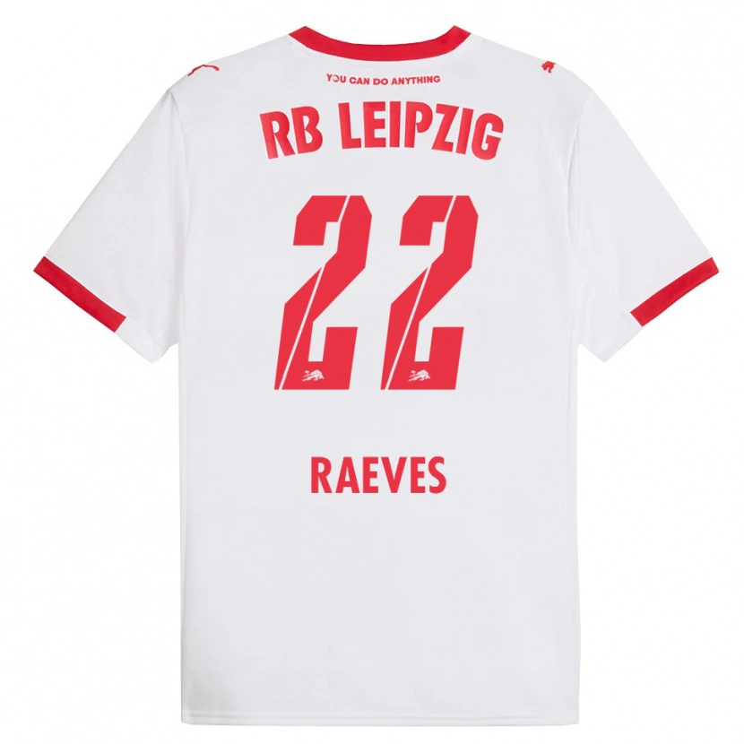 Danxen Herren Dries Raeves #22 Weiß Rot Heimtrikot Trikot 2025/26 T-Shirt