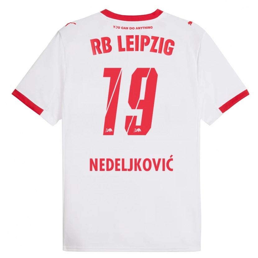 Danxen Herren Kosta Nedeljkovic #19 Weiß Rot Heimtrikot Trikot 2025/26 T-Shirt