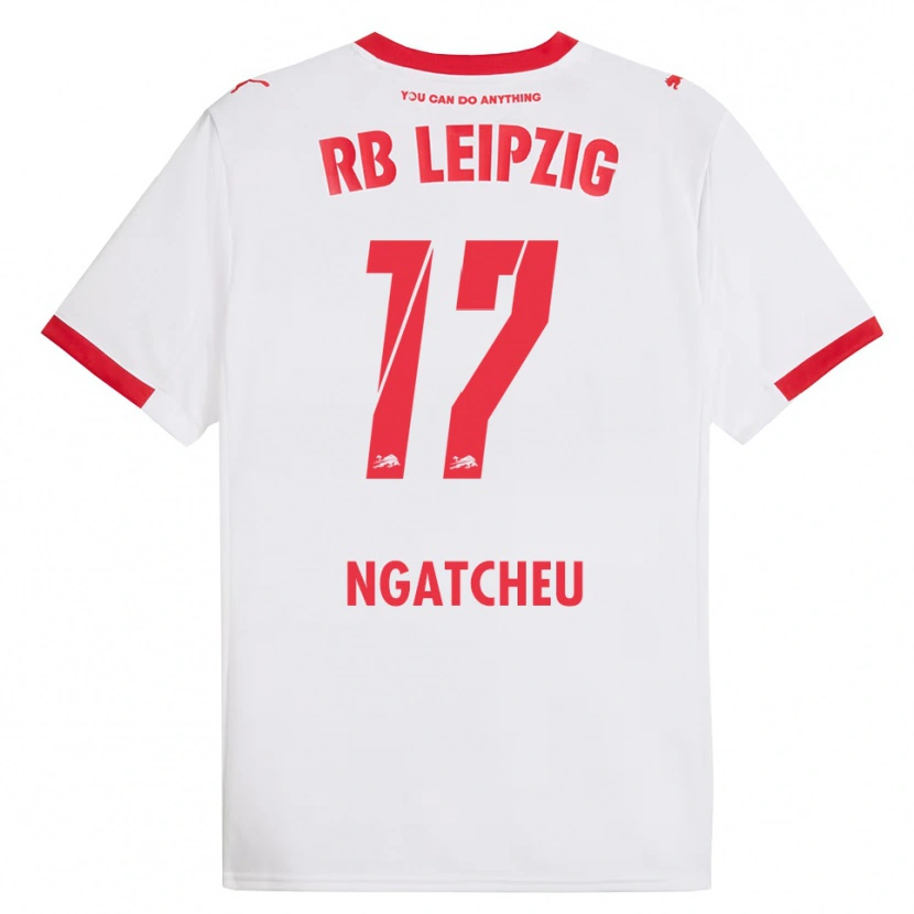 Danxen Herren Yohan Ngatcheu #17 Weiß Rot Heimtrikot Trikot 2025/26 T-Shirt