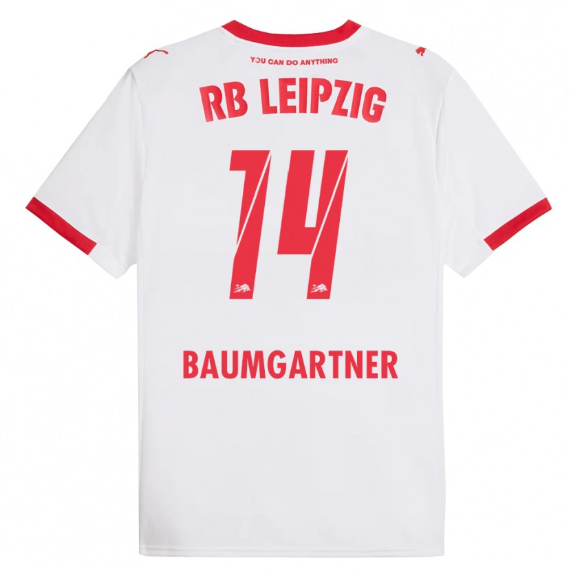 Danxen Herren Christoph Baumgartner #14 Weiß Rot Heimtrikot Trikot 2025/26 T-Shirt
