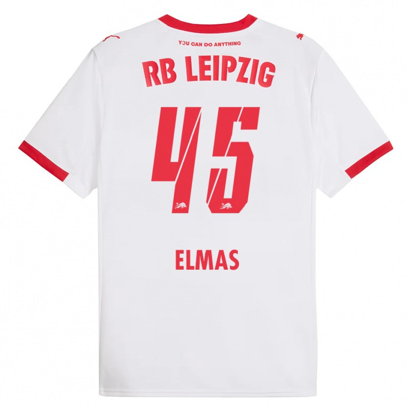 Danxen Herren Eljif Elmas #45 Weiß Rot Heimtrikot Trikot 2025/26 T-Shirt