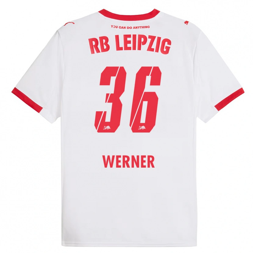 Danxen Herren Timo Werner #36 Weiß Rot Heimtrikot Trikot 2025/26 T-Shirt