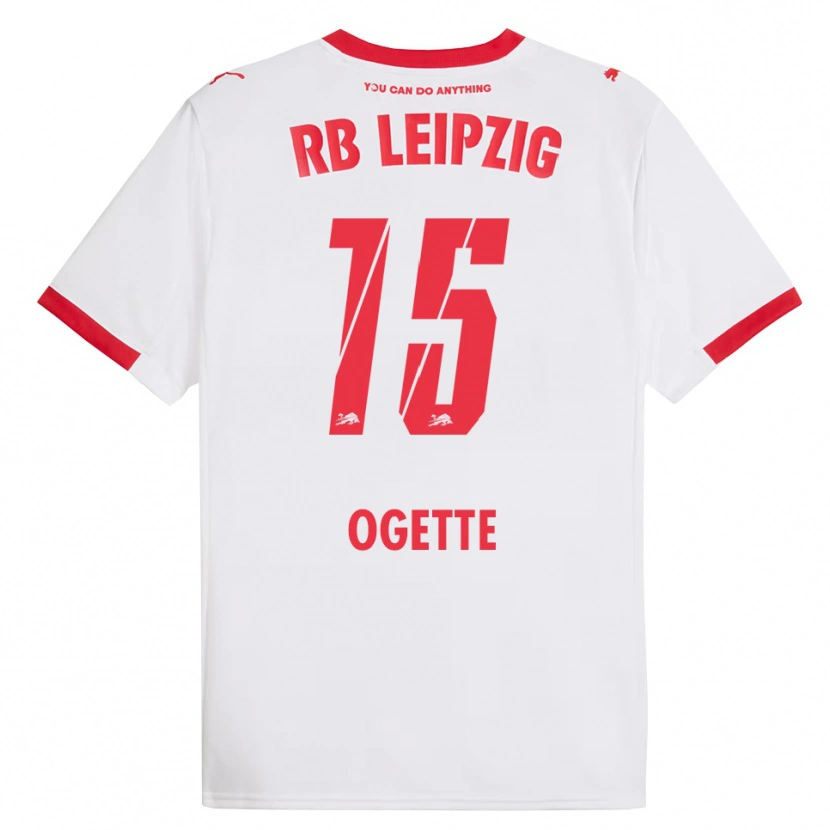 Danxen Herren Israel Ogette #15 Weiß Rot Heimtrikot Trikot 2025/26 T-Shirt