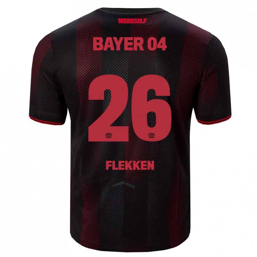 Danxen Herren Mark Flekken #26 Schwarz Rot Heimtrikot Trikot 2025/26 T-Shirt