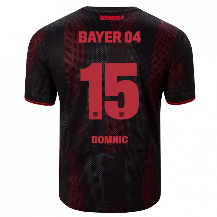 Danxen Herren Nebe-Sirak Domnic #15 Schwarz Rot Heimtrikot Trikot 2025/26 T-Shirt