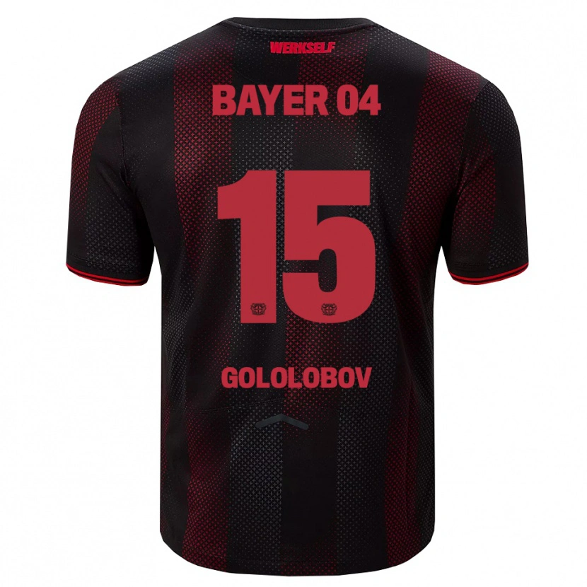 Danxen Herren Maksym Gololobov #15 Schwarz Rot Heimtrikot Trikot 2025/26 T-Shirt