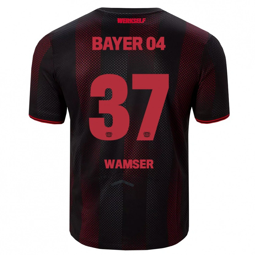 Danxen Herren Carlotta Wamser #37 Schwarz Rot Heimtrikot Trikot 2025/26 T-Shirt