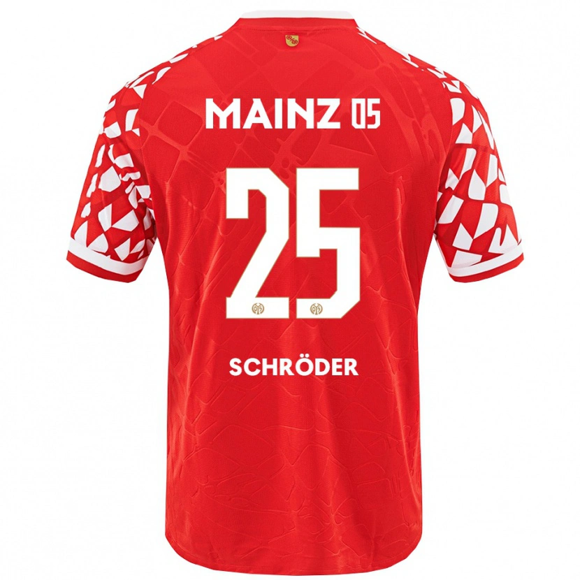 Danxen Herren Maxim Schröder #25 Rot Weiß Heimtrikot Trikot 2025/26 T-Shirt