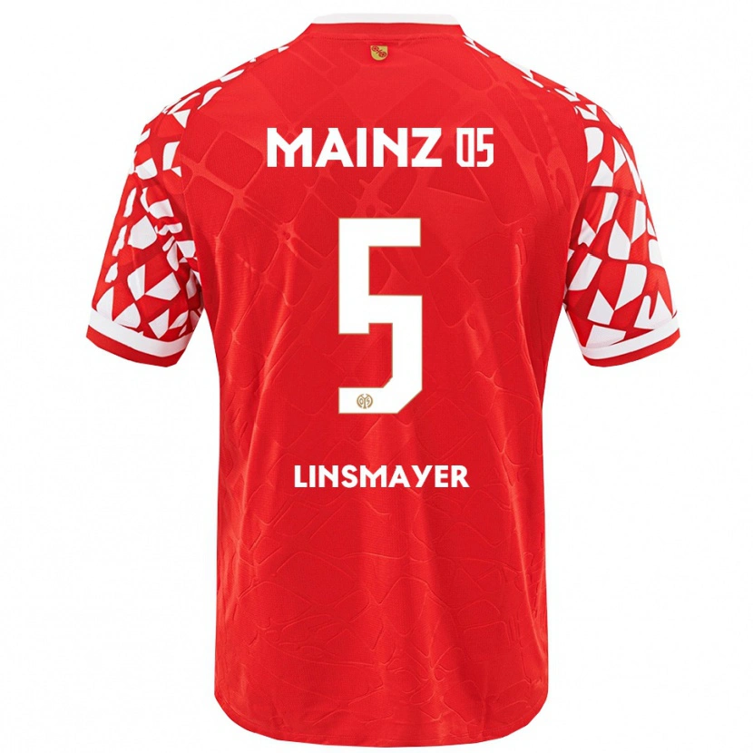 Danxen Herren Denis Linsmayer #5 Rot Weiß Heimtrikot Trikot 2025/26 T-Shirt