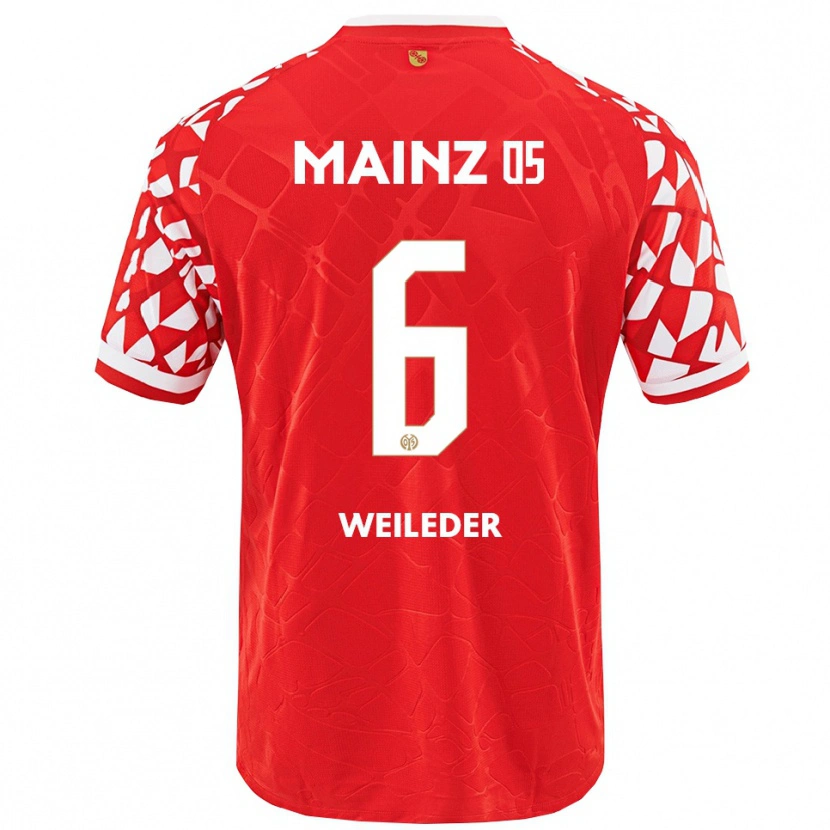 Danxen Herren Tobias Weileder #6 Rot Weiß Heimtrikot Trikot 2025/26 T-Shirt