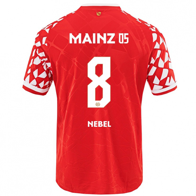 Danxen Herren Paul Nebel #8 Rot Weiß Heimtrikot Trikot 2025/26 T-Shirt