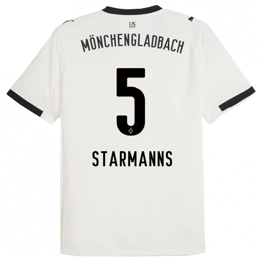 Danxen Herren Sandra Starmanns #5 Weiß Schwarz Heimtrikot Trikot 2025/26 T-Shirt