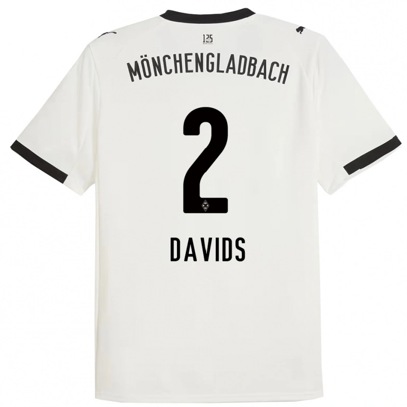 Danxen Herren Leander Davids #2 Weiß Schwarz Heimtrikot Trikot 2025/26 T-Shirt