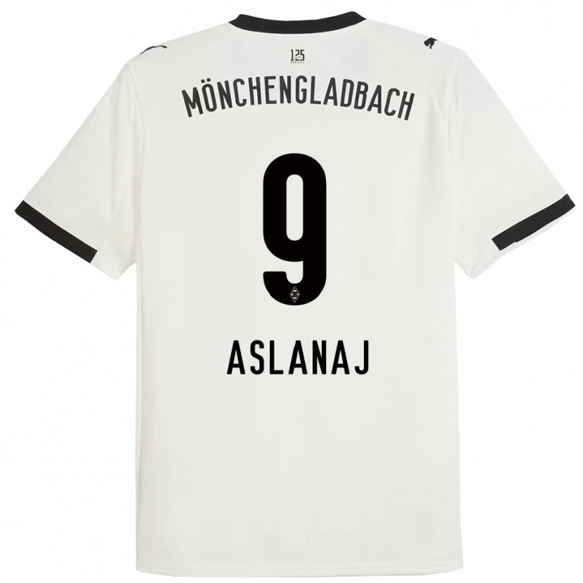 Danxen Herren Flaka Aslanaj #9 Weiß Schwarz Heimtrikot Trikot 2025/26 T-Shirt