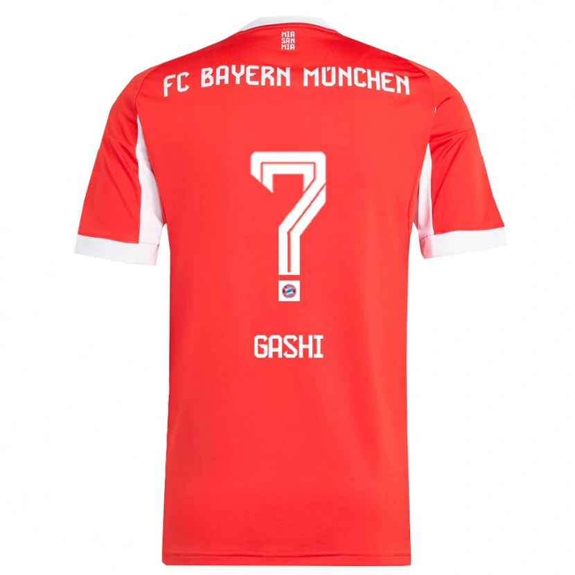 Danxen Herren Afrim Gashi #0 Rot Weiß Heimtrikot Trikot 2025/26 T-Shirt