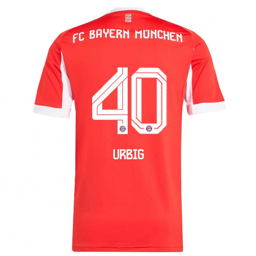 Danxen Herren Jonas Urbig #40 Rot Weiß Heimtrikot Trikot 2025/26 T-Shirt