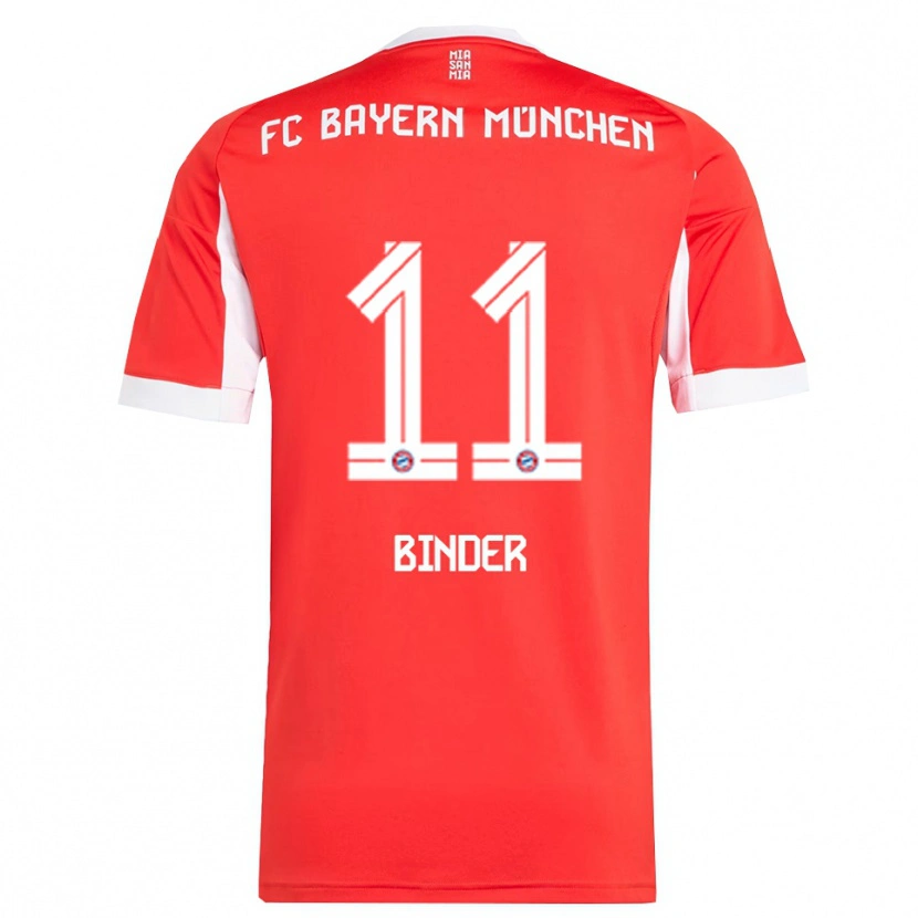 Danxen Herren Tim Binder #11 Rot Weiß Heimtrikot Trikot 2025/26 T-Shirt