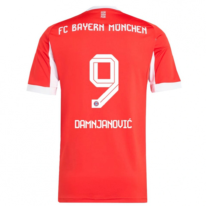 Danxen Herren Jovana Damnjanović #9 Rot Weiß Heimtrikot Trikot 2025/26 T-Shirt