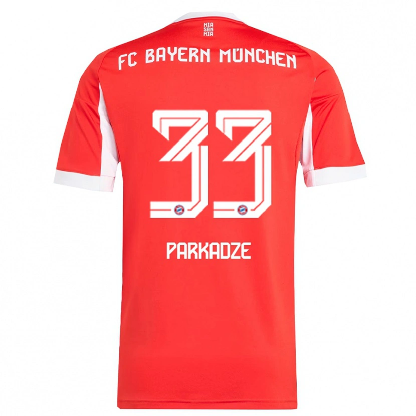 Danxen Herren Luka Parkadze #33 Rot Weiß Heimtrikot Trikot 2025/26 T-Shirt