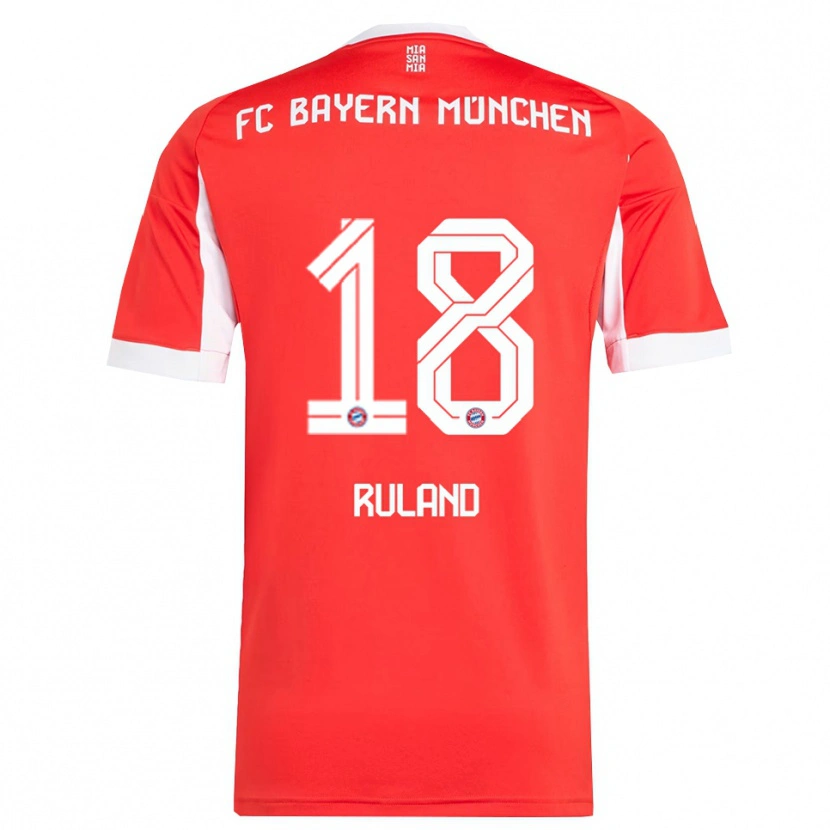 Danxen Herren Leonard Ruland #18 Rot Weiß Heimtrikot Trikot 2025/26 T-Shirt