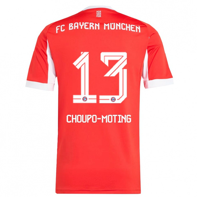 Danxen Herren Eric Maxim Choupo-Moting #13 Rot Weiß Heimtrikot Trikot 2025/26 T-Shirt