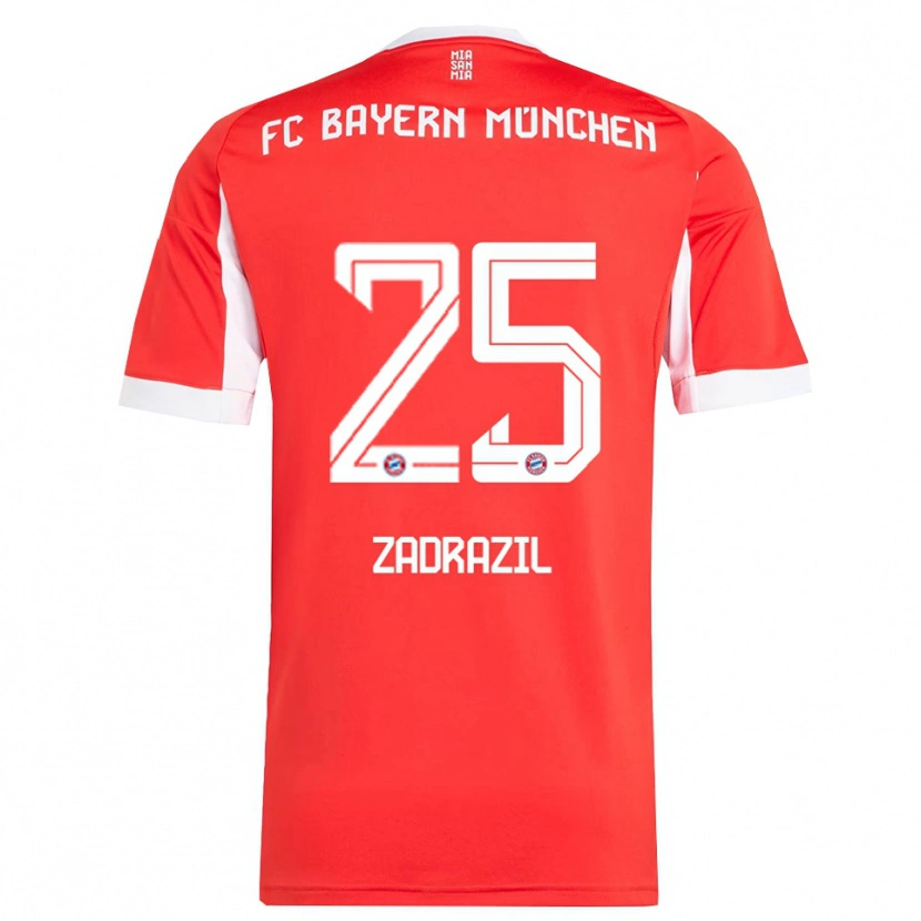 Danxen Herren Sarah Zadrazil #25 Rot Weiß Heimtrikot Trikot 2025/26 T-Shirt