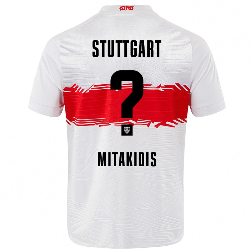 Danxen Herren Dimitrios Mitakidis #0 Weiß Rot Heimtrikot Trikot 2025/26 T-Shirt