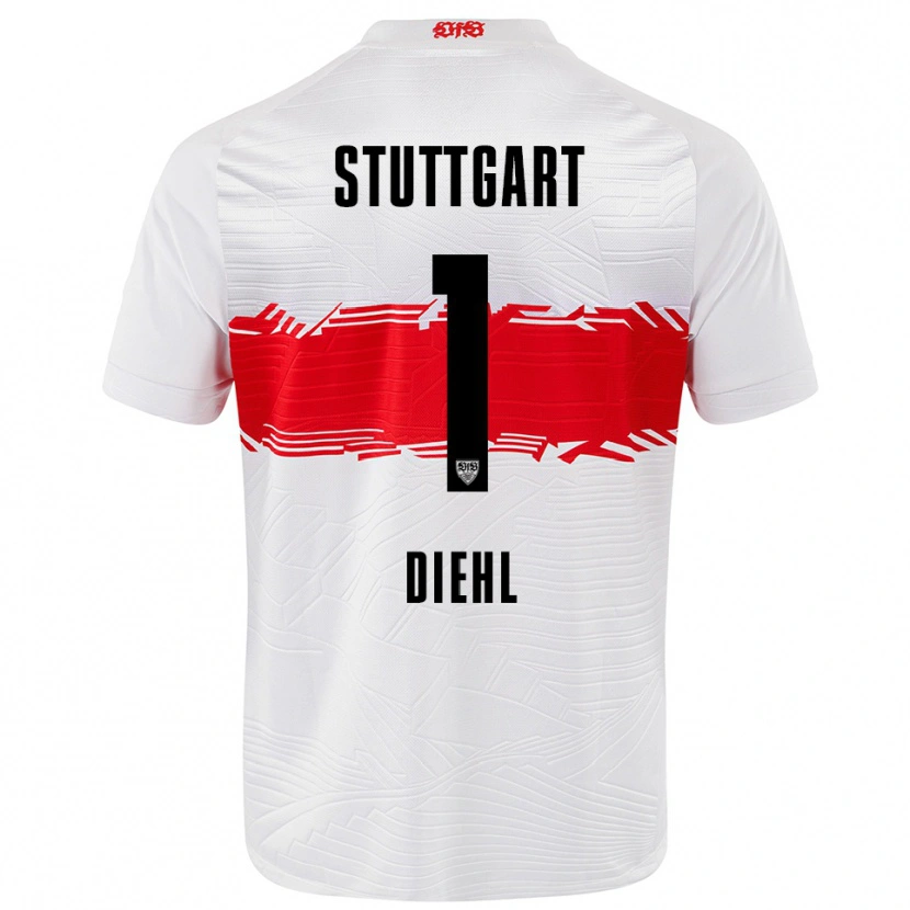 Danxen Herren Vanessa Diehl #1 Weiß Rot Heimtrikot Trikot 2025/26 T-Shirt