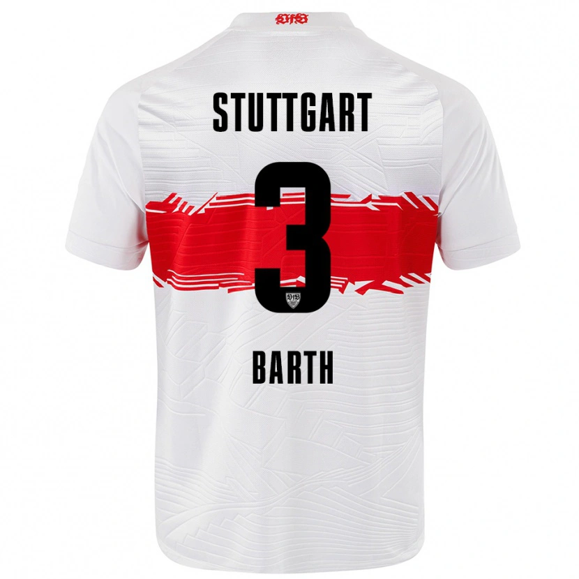 Danxen Herren Lara Barth #3 Weiß Rot Heimtrikot Trikot 2025/26 T-Shirt