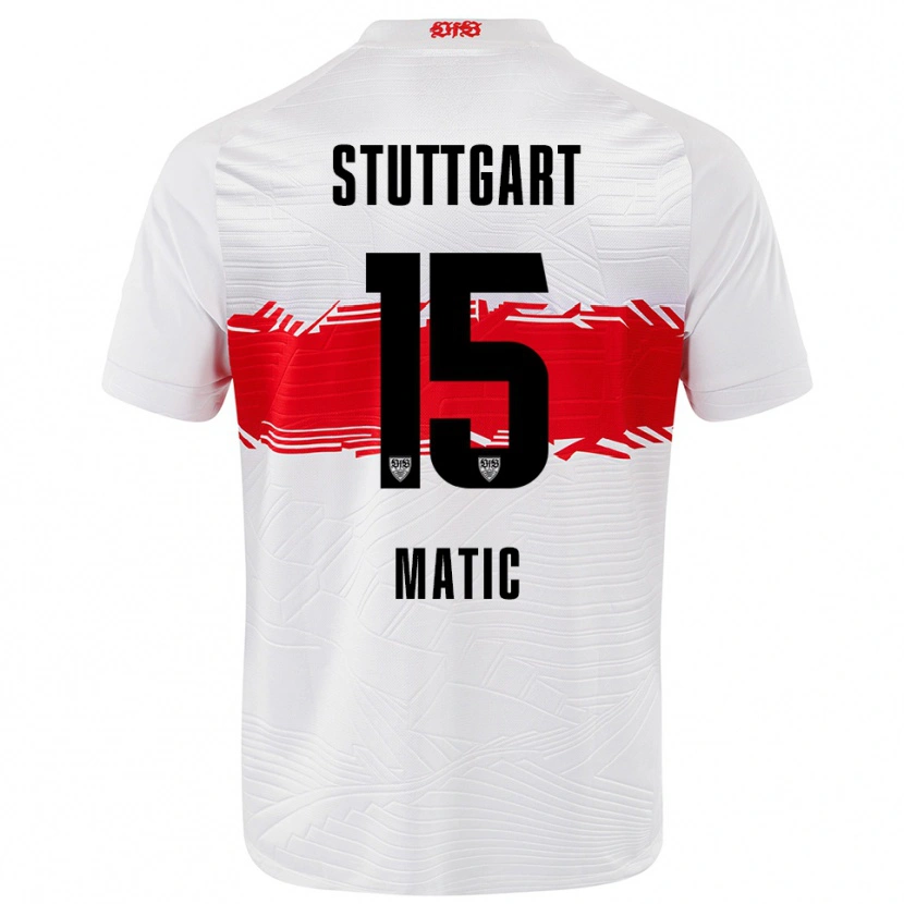 Danxen Herren Nikolas Matic #15 Weiß Rot Heimtrikot Trikot 2025/26 T-Shirt