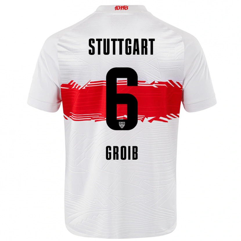 Danxen Herren Alexander Groiß #6 Weiß Rot Heimtrikot Trikot 2025/26 T-Shirt