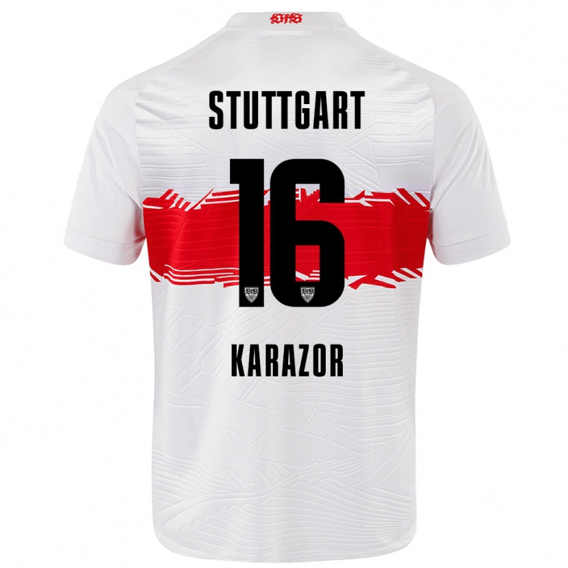 Danxen Herren Atakan Karazor #16 Weiß Rot Heimtrikot Trikot 2025/26 T-Shirt