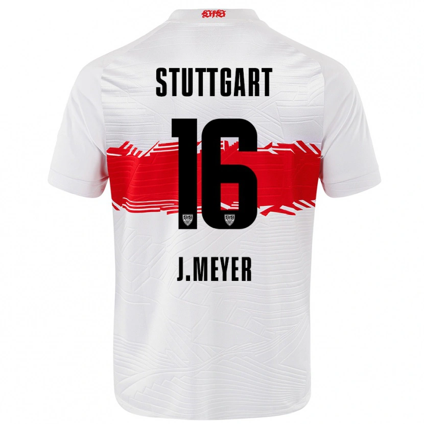 Danxen Herren Jordan Meyer #16 Weiß Rot Heimtrikot Trikot 2025/26 T-Shirt