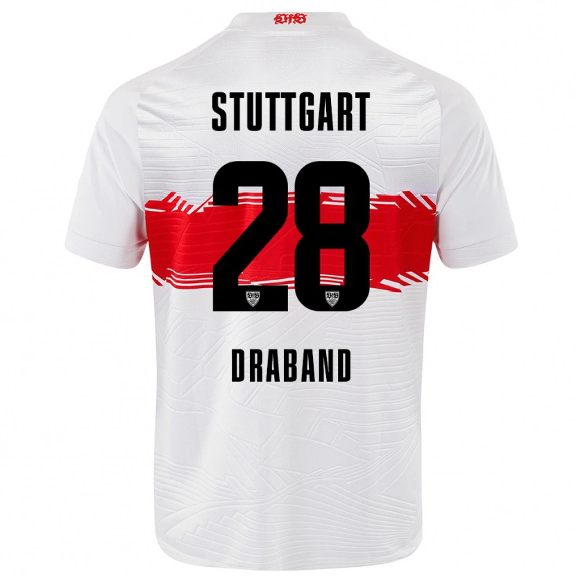 Danxen Herren Dominik Draband #28 Weiß Rot Heimtrikot Trikot 2025/26 T-Shirt